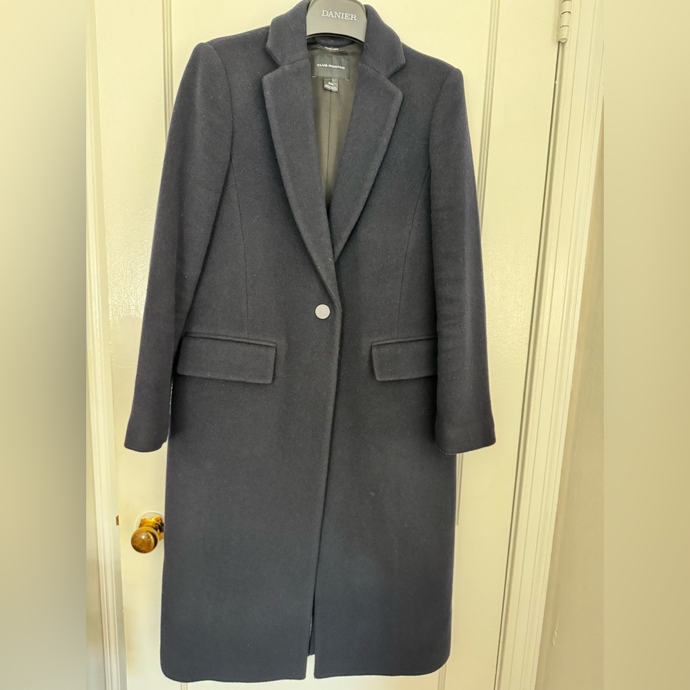 Club Monaco Italian Wool Coat (Navy)